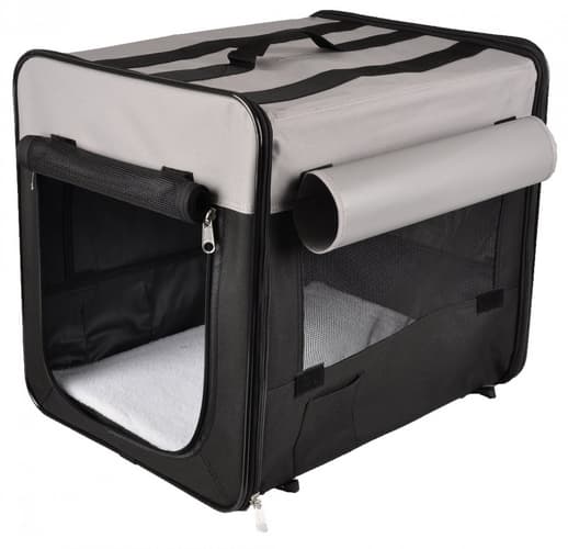 Flamingo Přepravka pro psy Smart Top Plus  černo-šedá 64x46x53cm