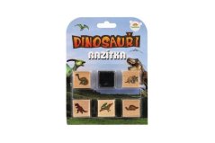 Fa bélyegzők 5+1 párnás dinoszauruszokkal kártyán