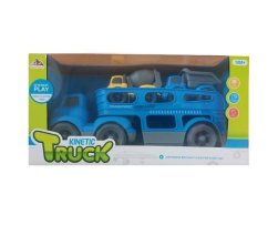 Ensemble camion avec voitures bleu