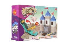 Kit castel de nisip cu accesorii într-o cutie 28x19x8cm