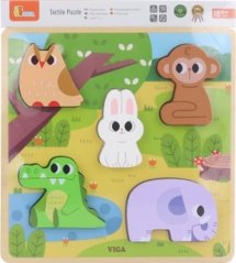 Drewniane puzzle - dzikie zwierzęta