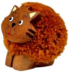 2Kids Toys Dřevěná figurka XL pompon Kočka