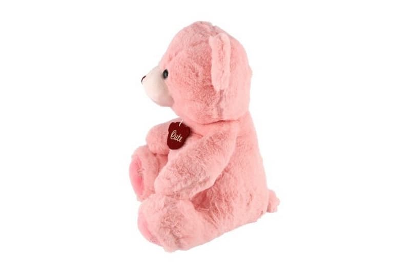 Medveď sediaci plyšový 40cm ružový vo vrecku