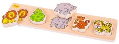 Bigjigs Baby Puzzle in legno con inserti Safari