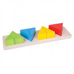 Bigjigs Toys Beillesztett puzzle törtek háromszögek