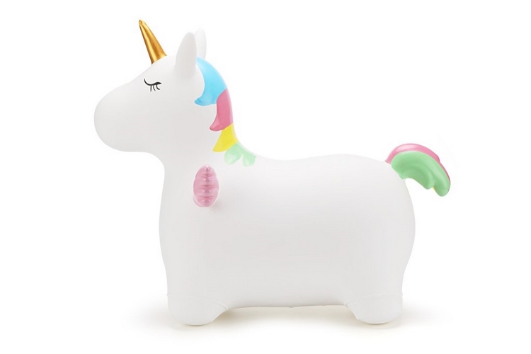 Animal săritor - unicorn alb