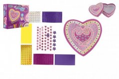 Set creativ de bijuterii cu set de inimioare cu mozaic cu accesorii în cutie