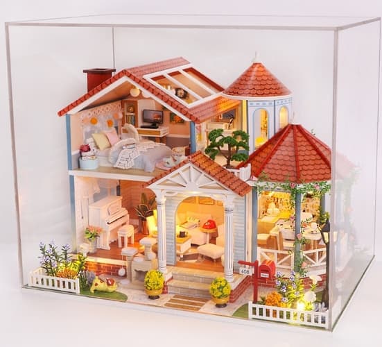 Maison miniature pour enfants Maison en émail coloré