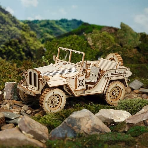 RoboTime puzzle 3D de madera Jeep militar