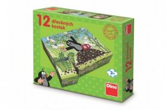 Cubes cube Taupe et amis bois 12pcs en boîte