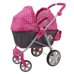 Cărucior sibling pentru păpuși - Polka Dot