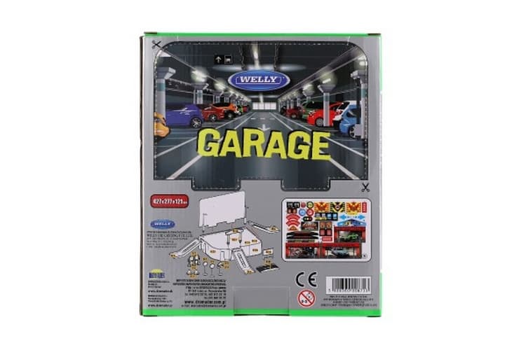 Garage Welly + car Welly Porsche metal/plastik w pudełku 21x25x5,5cm