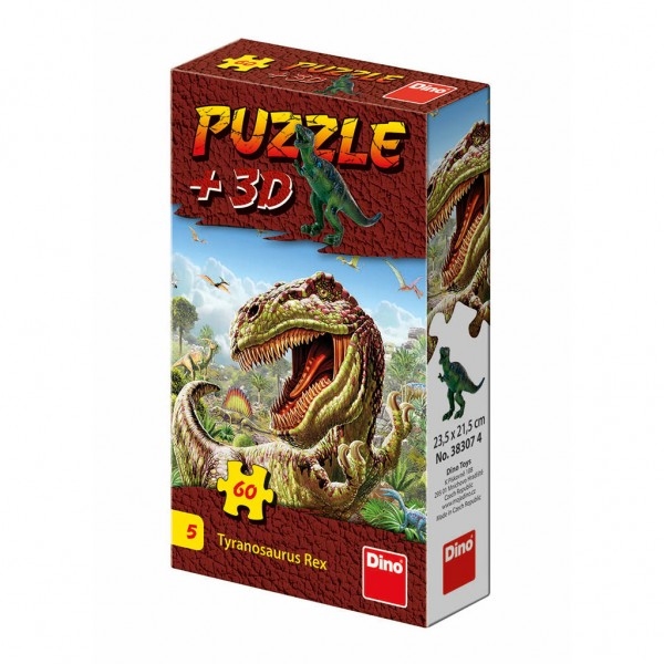 Puzzle Dinosaury 60 dielikov + figúrka