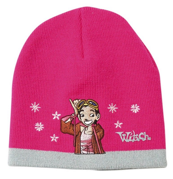 Pălărie de iarnă roz &quot;Witch&quot;