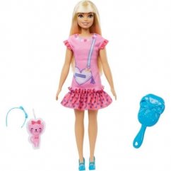 Barbie Prima mea păpușă Barbie - blondă cu un pisoi HLL19 TV