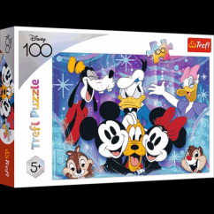 Puzzle In Disney World is fun 100 pièces 41x27,5cm dans une boîte 29x20x4cm