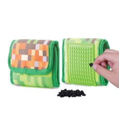 Portofel PIXIE CREW verde-maro cu panou mic