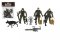 Set soldats avec chien avec accessoires 12pcs en plastique dans un sac