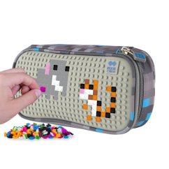 PIXIE CREW diák tolltartó szürkéskék