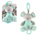 Medvěd koala zelený 19cm na postýlku/kočárek s natahovacím hracím strojkem