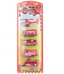 Ensemble de camions de pompiers