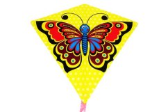 Cometa mariposa voladora de plástico 68x73cm en bolsa