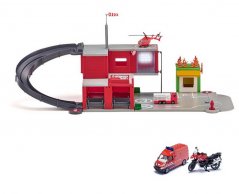 SIKU World Tűzoltóállomás tűzoltóautóval