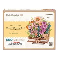 Puzzle 3D din lemn RoboTime Carte înflorită