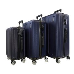 Bavy Valiză de călătorie cu carcasă rigidă Stripes Navy - set de 3 bucăți