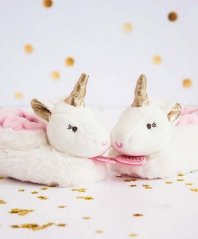 Doudou Set de regalo - Set de patucos con sonajeros unicornio 0-6 meses