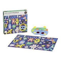 Petit Collage Puzzle monstres 100 pièces avec lunettes 3D