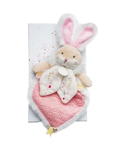 Set regalo Doudou - Coniglio amico rosa giocattolo 24 cm