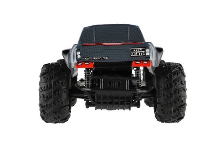 Auto RC pick up terénní plast 25cm 2,4GHZ na baterie šedo-červený v krabici