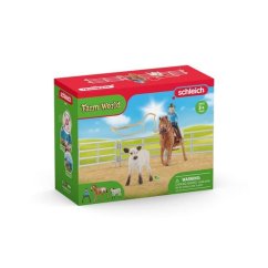 Schleich® FARM WORLD 42577 Cowboy móka fával