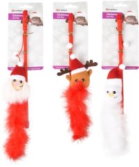 Flamingo Vánoční hračka pro kočky sněhulák/santa/sob