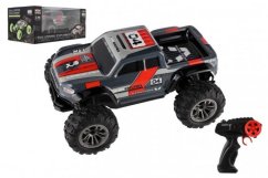 RC terénne auto typu pick-up, plastové, 25 cm, 2,4 GHz, na batérie, šedo-červené, v krabici