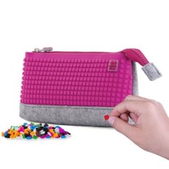 PIXIE CREW nagy táska SZÜRKE/FUCHSIA