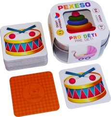 Hmac Pexeso For Kids 64 cartes dans une boîte en fer-blanc