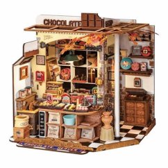 RoboTime 3D drewniana układanka Miniatura domku Czekoladziarnia Henry'ego