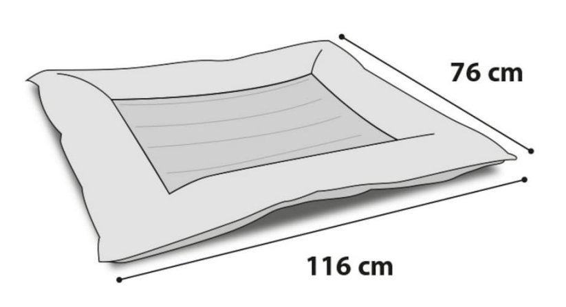 Flamingo Chladící pelíšek pro psy šedý vzor kapky 76x116cm