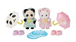 Sylvanian Families Walk in the Rain Baby Duo
