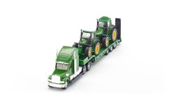 SIKU Farmer 1837 - Tahač s podvalníkem a traktory John Deere, měřítko 1:87