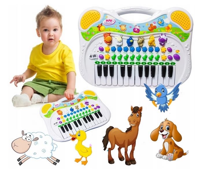 Bébé piano animaux