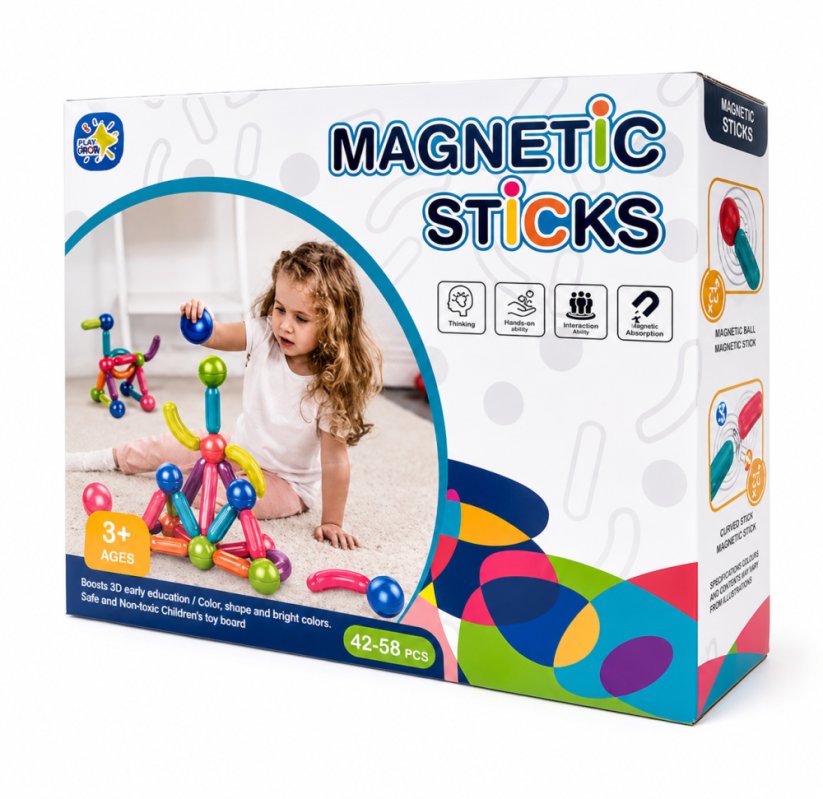 Magnetická stavebnice 42 ks