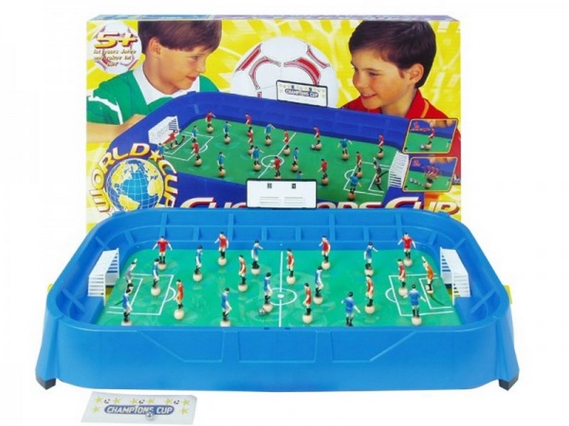 Fotbal/Campion de fotbal joc de masă din plastic în cutie 63x36x9cm