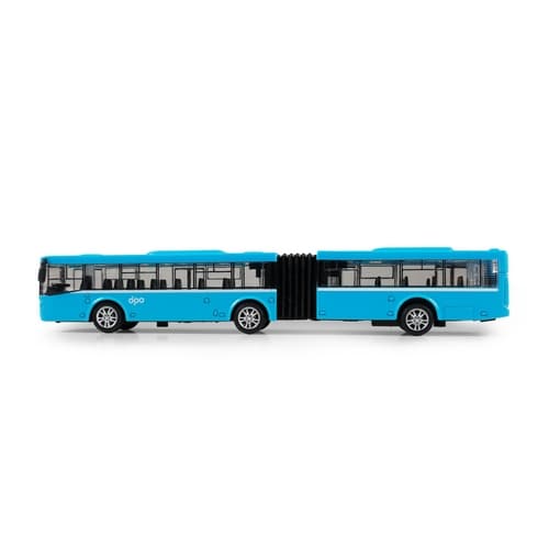 METALOWY AUTOBUS PRZEGUBOWY DPO OSTRAVA NIEBIESKI 18 CM