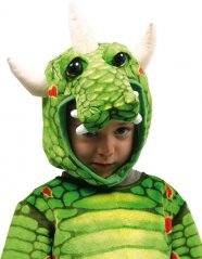 Costume de dragon à petit pied vert
