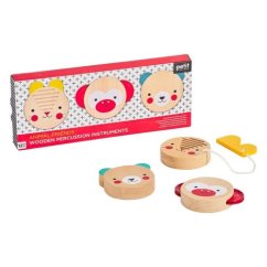 Petit Collage Set d'instruments de percussion en bois 3 pcs