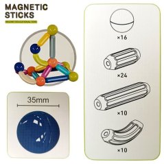 Magnetická stavebnice 60 ks