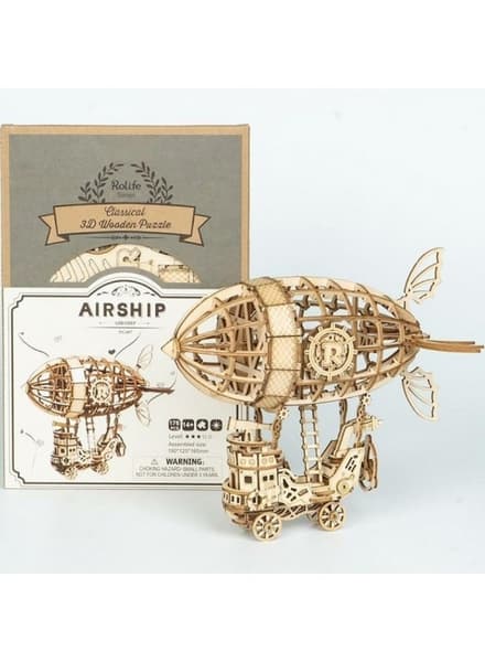 RoboTime puzzle 3D din lemn 3D Fairy Airship